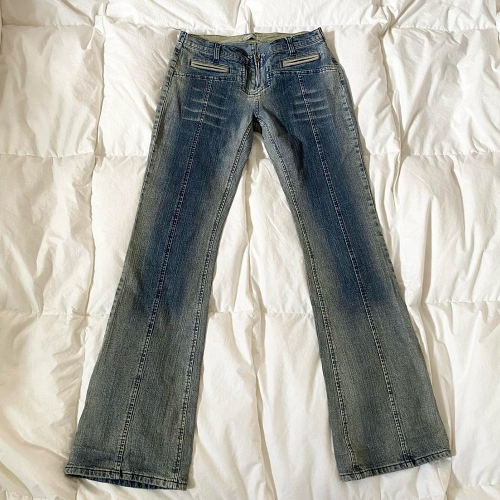 Y2K Lowrise Faded Blue Flare Jeans